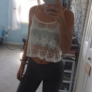 Lace crop top!